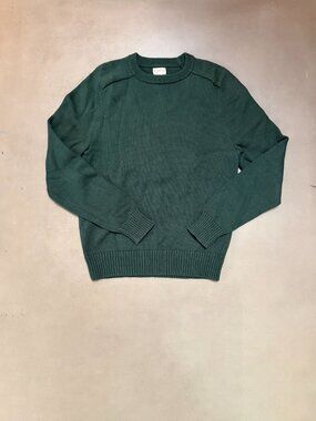 J.Crew Men's Heritage Cotton Crew Neck Sweater - Magic Forest Green, Size S